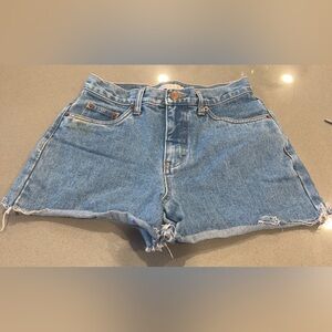 Vintage Bill Blass-Classic High-Rise Denim Shorts - Light Blue